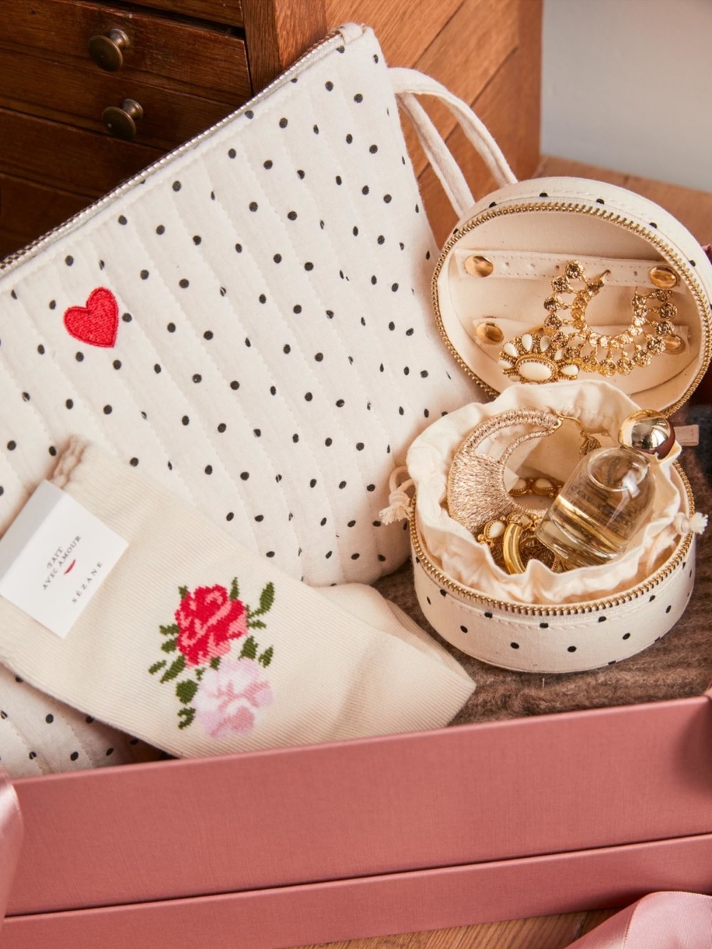 NWT Sézane Polka Dot Gift Set